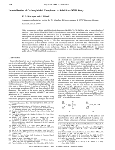 Immobilization of Carbonylnickel Complexes: A Solid-State NMR Study mel* 1