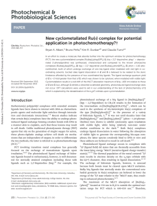 Photochemical &amp; Photobiological Sciences New cyclometallated Ru( ) complex for potential