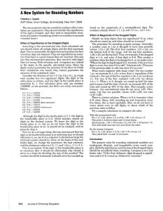 A New System for Rounding Numbers