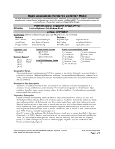 Rapid Assessment Reference Condition Model