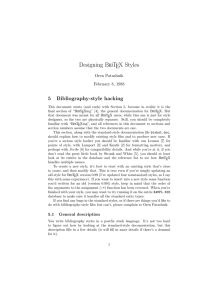 Designing B TEX Styles 5 Bibliography-style hacking