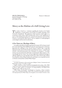 T Mercy as the Habitus of a Self-Giving Love