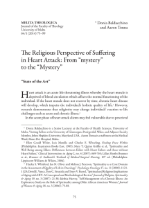 H The Religious Perspective of Suffering in Heart Attack: From “mystery”