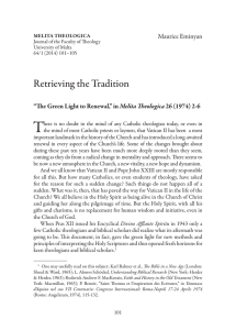 T Retrieving the Tradition Melita Theologica Maurice Eminyan