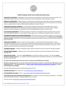 UCDMC Employee Health Services (EHS) Information Sheet