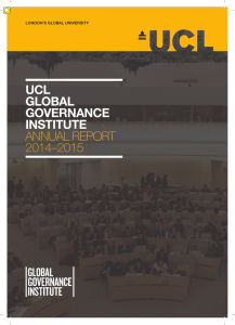 UCL GLOBAL GOVERNANCE INSTITUTE