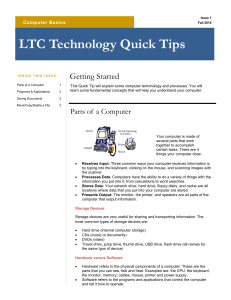 LTC Technology Quick Tips Getting Started Computer Basics