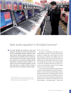 Open access regulation in the digital economy What is open access?