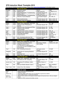 STS Induction Week Timetable 2012  Mon 24 Sep 2012