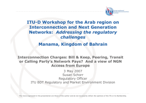 ITU-D Workshop for the Arab region on Interconnection and Next Generation