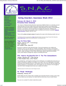 February 26—March 3, 2012 Everybody Knows Somebody Eating Disorders Awareness Week 2012 file:///G:/Work_Drive/Online/lafe_web/SNAC/edaw/edaw2012.htm