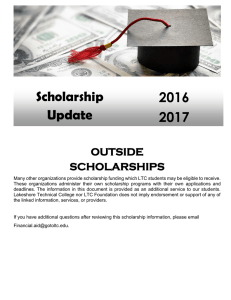 2016 Scholarship Update 2017