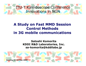A Study on Fast MMD Session Control Methods in 3G mobile communications