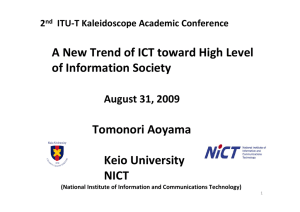 A New Trend of ICT toward High Level of Information Society