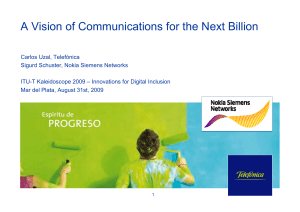 A Vision of Communications for the Next Billion