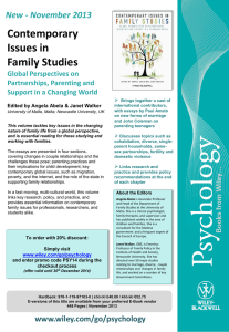 Contemporary Issues in Family Studies New - November 2013