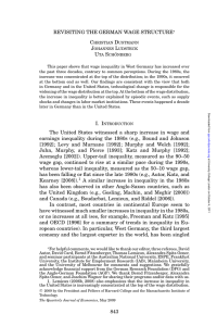 REVISITING THE GERMAN WAGE STRUCTURE C D J