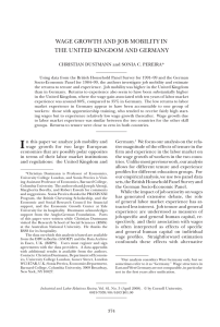 WAGE GROWTH AND JOB MOBILITY IN THE UNITED KINGDOM AND GERMANY
