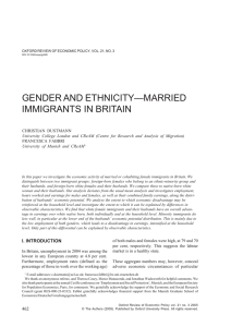 GENDER AND ETHNICITY—MARRIED IMMIGRANTS IN BRITAIN