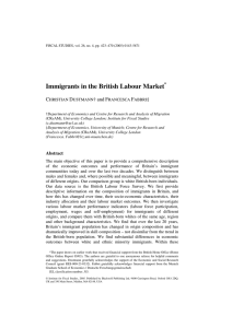 Immigrants in the British Labour Market  C D