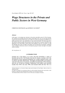 Wage Structures in the Private and Public Sectors in West Germany Abstract