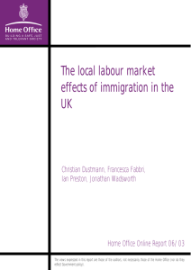 The local labour market effects of immigration in the UK