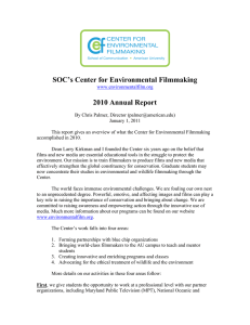 SOC’s Center for Environmental Filmmaking 2010 Annual Report