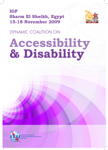 Accessibility  &amp; Disability IGF