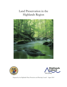 Land Preservation in the Highlands Region