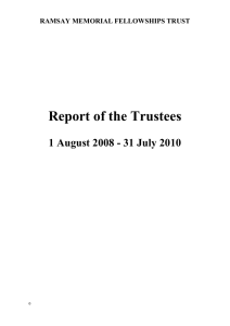 Report of the Trustees  1 August 2008 - 31 July 2010