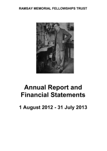 Annual Report and Financial Statements 1 August 2012 - 31 July 2013