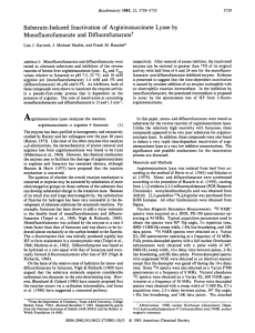 of  Argininosuccinate  Lyase by Substrate-Induced Inactivation Monofluorofumarate and  Difluorofumaratet