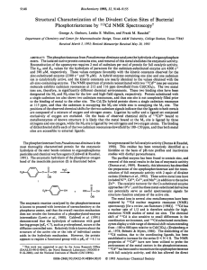 of NMR 13Cd Structural Characterization