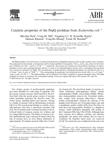 Catalytic properties of the PepQ prolidase from Escherichia coli