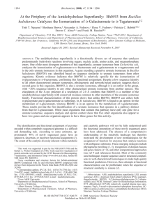 Bacillus -Galacturonate to -Tagaturonate halodurans