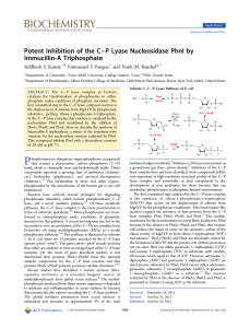 −P Lyase Nucleosidase PhnI by Potent Inhibition of the C ‑A Triphosphate Immucillin