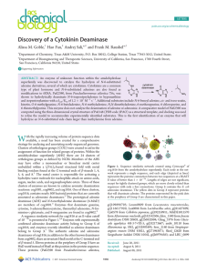 Discovery of a Cytokinin Deaminase Alissa M. Goble, Hao Fan, Andrej Sali,*