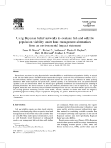 Using Bayesian belief networks to evaluate ®sh and wildlife