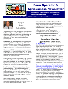 Farm Operator &amp; Agribusiness Newsletter Greg’s Last