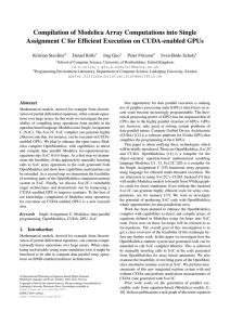 Compilation of Modelica Array Computations into Single