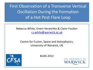 First Observation of a Transverse Vertical Oscillation During the Formation