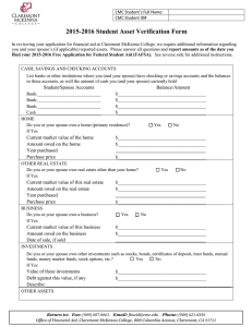 2015-2016 Student Asset Verification Form