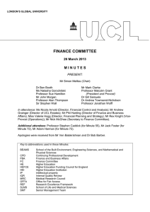 FINANCE COMMITTEE  M I N U T E S 26 March 2013