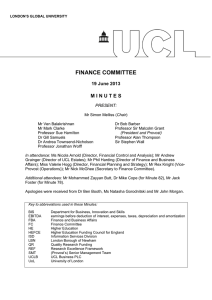 FINANCE COMMITTEE  M I N U T E S 19 June 2013