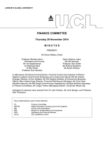 FINANCE COMMITTEE  Thursday 20 November 2014