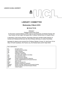 LIBR ARY COMMITTEE Wednesday 2 March 2016