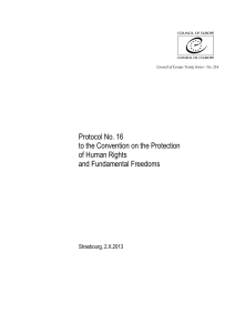 Protocol No. 16 to the Convention on the Protection of Human Rights