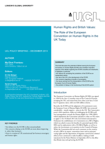 Human Rights and British Values: The Role of the European UK Today