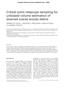 Critical point relascope sampling for unbiased volume estimation of