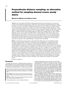 Perpendicular distance sampling: an alternative method for sampling downed coarse woody debris